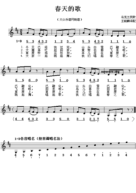 春天的歌