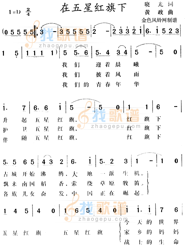 在五星红旗下