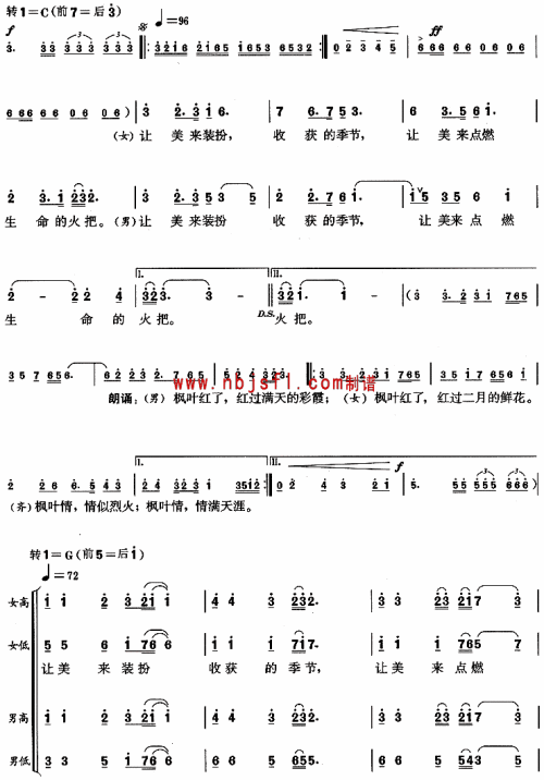 枫叶红了