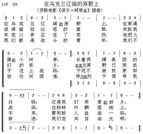 在乌克兰辽阔的原野上