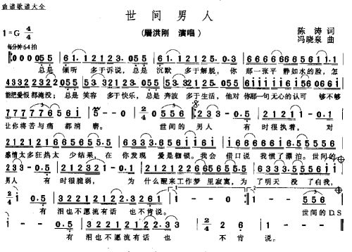 世间男人－－－可听