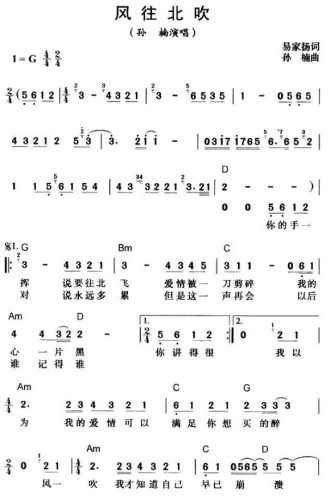 风往北吹
