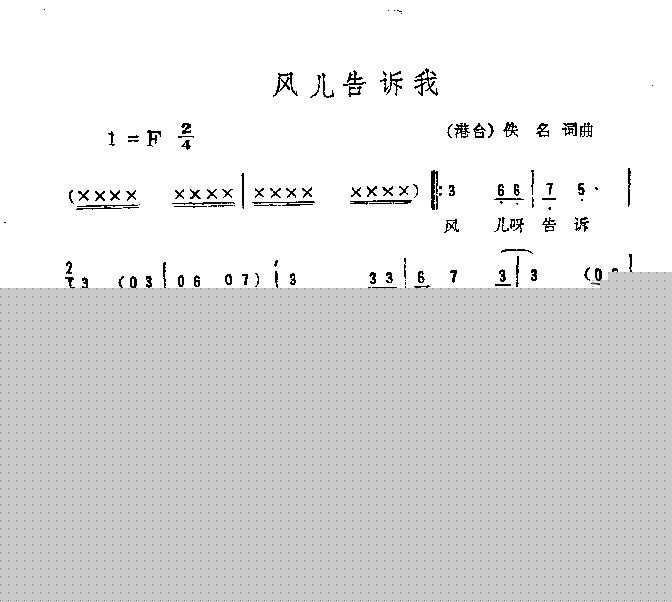 风儿告诉我