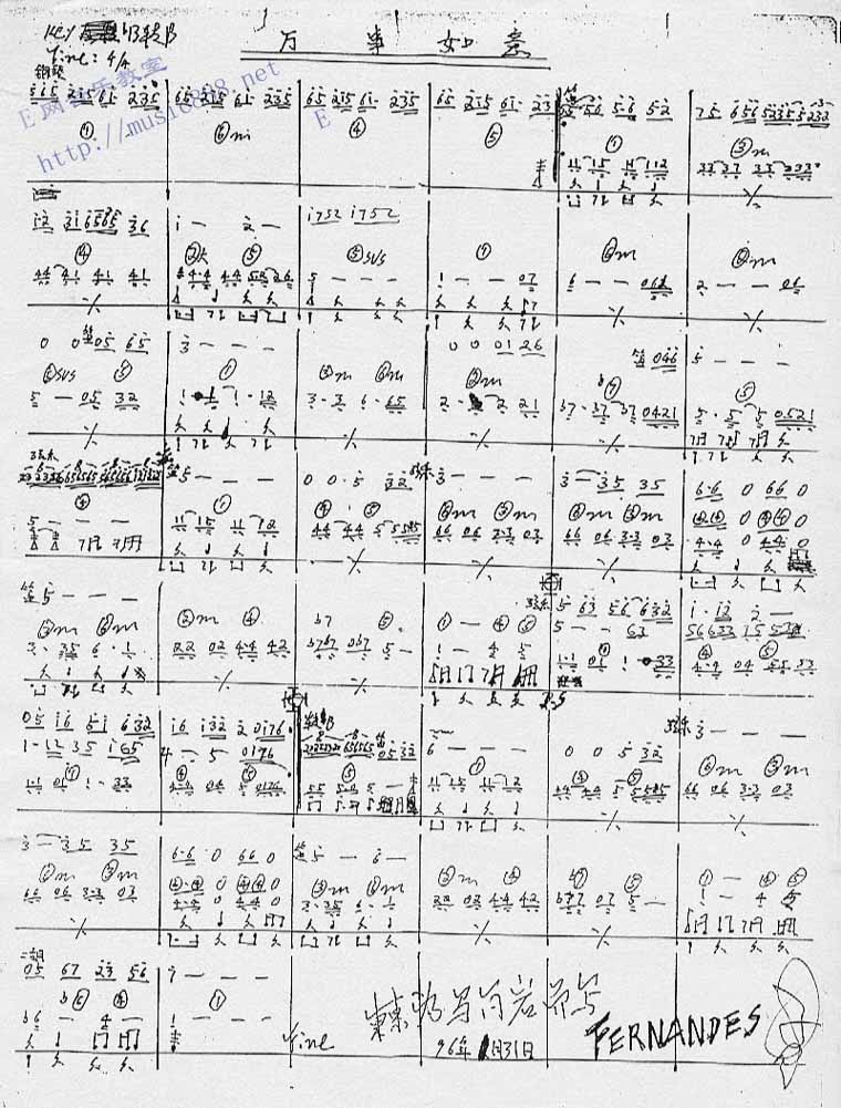 万事如意（乐队乐谱）
