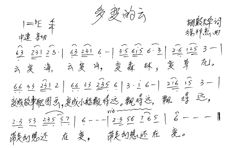 多变的云