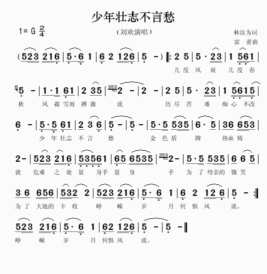 少年壮志不言愁