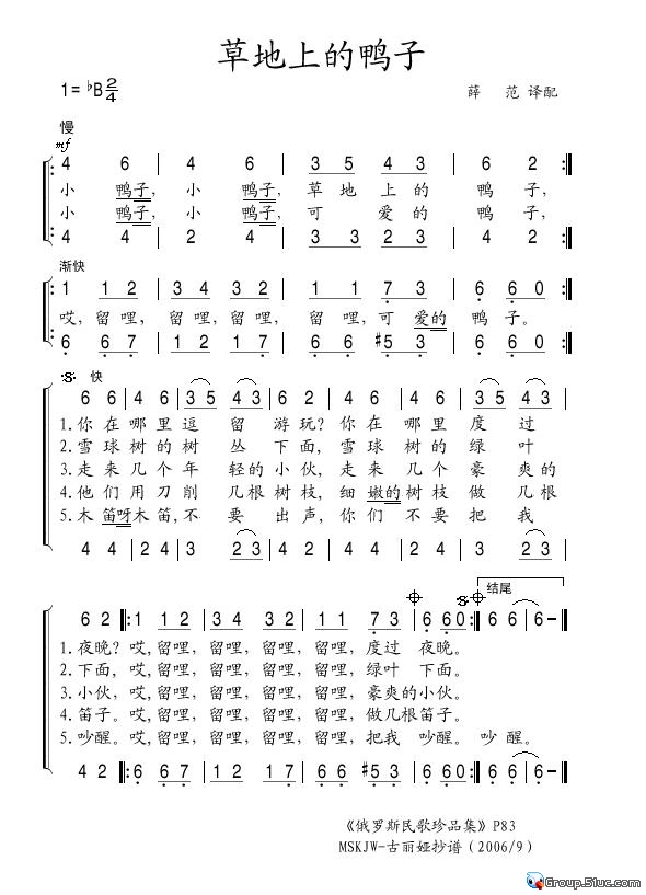 草地上的鸭子