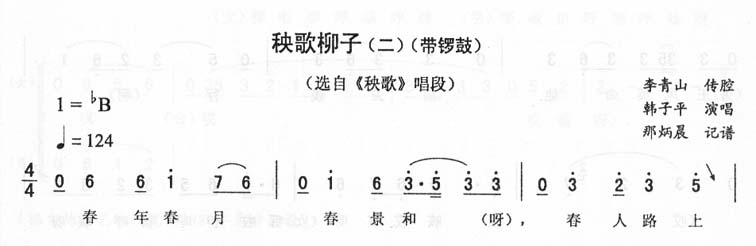 秧歌柳子(二-带锣鼓)_<秧歌>二人转