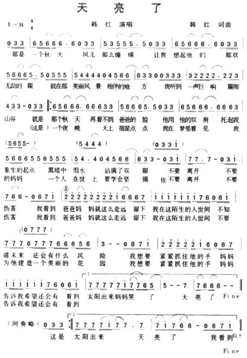 天亮了