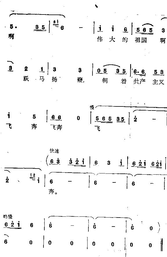 歌唱四个现代化