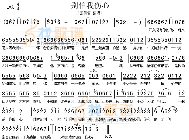 别怕我伤心