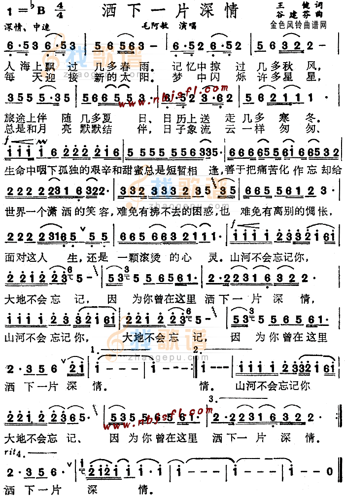 洒下一片深情