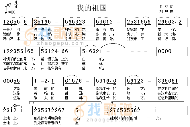 我的祖国（上甘岭插曲）