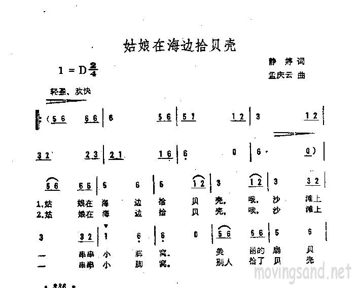 姑娘在海边拾贝壳
