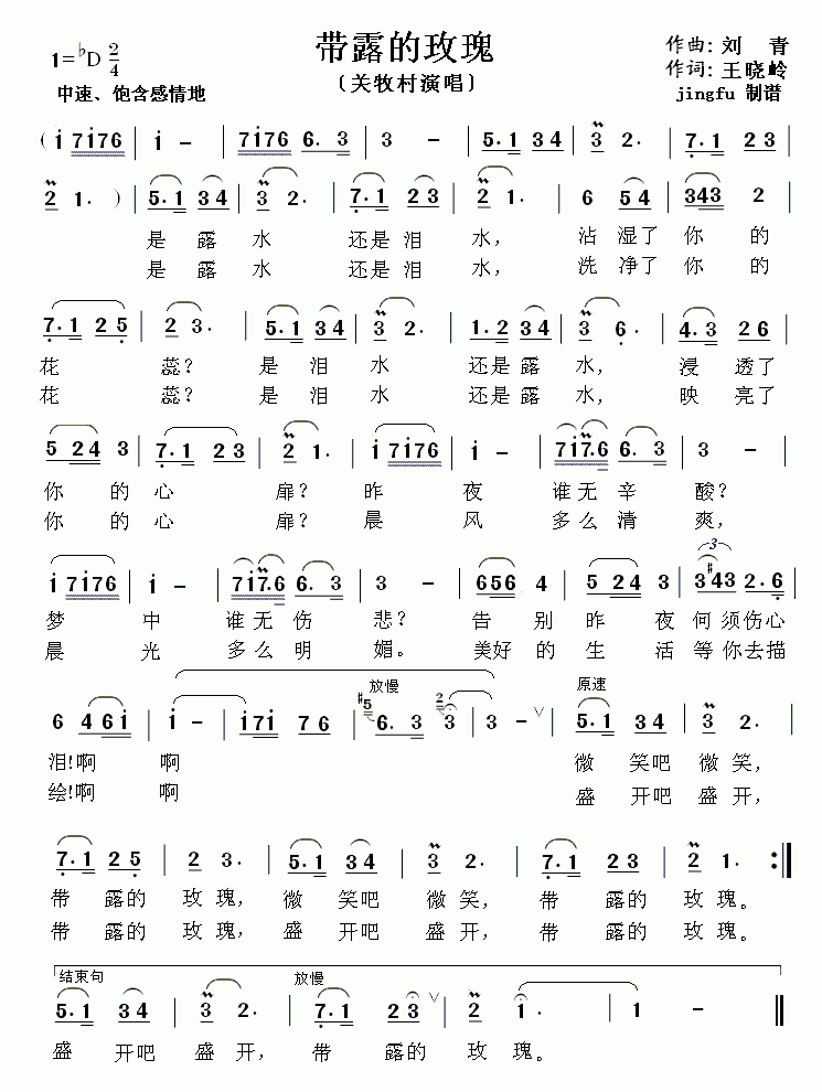 带露的玫瑰