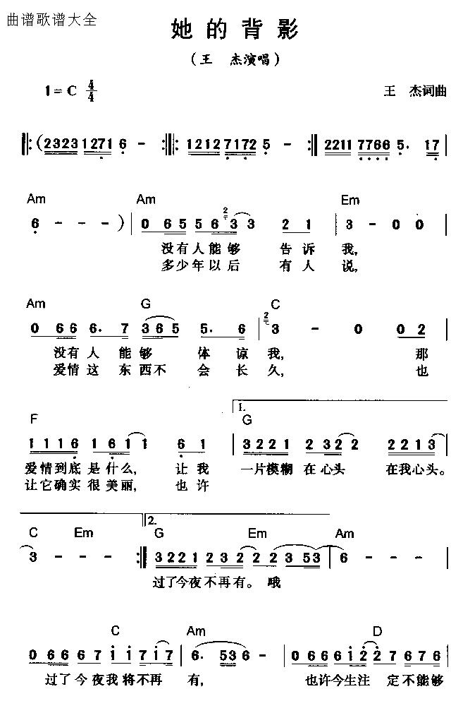 她的背影