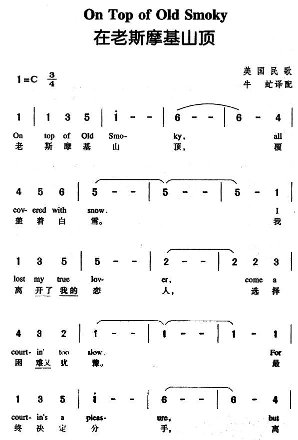 在老斯摩基山顶