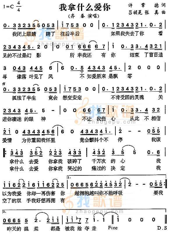 我拿什么爱你