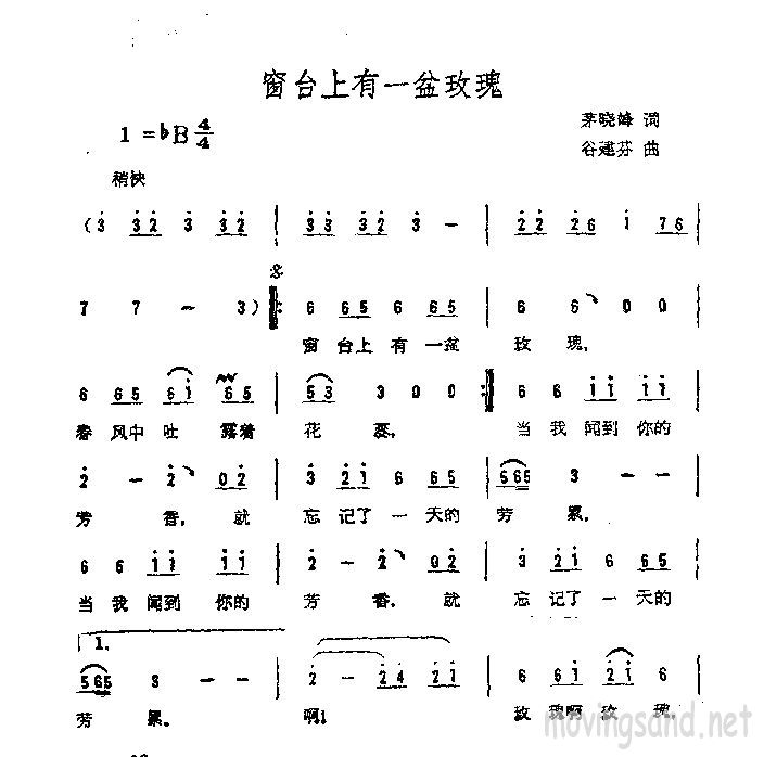 窗台上有一盆玫瑰