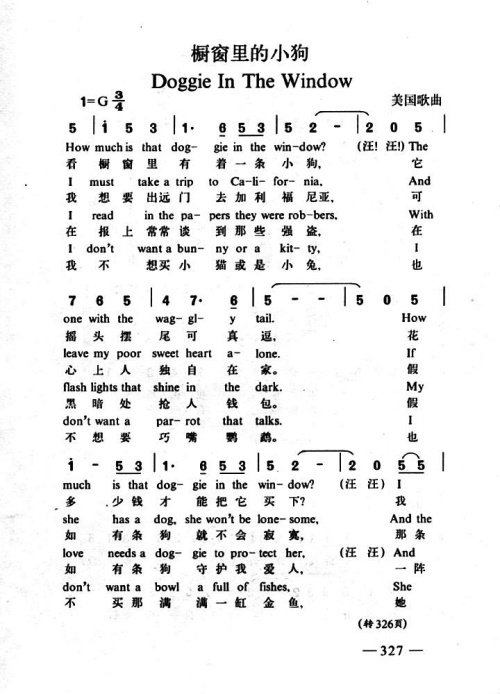 厨窗里的小狗