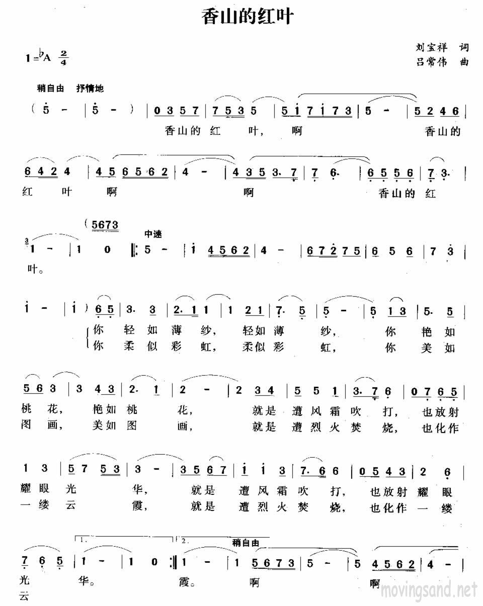香山的红叶