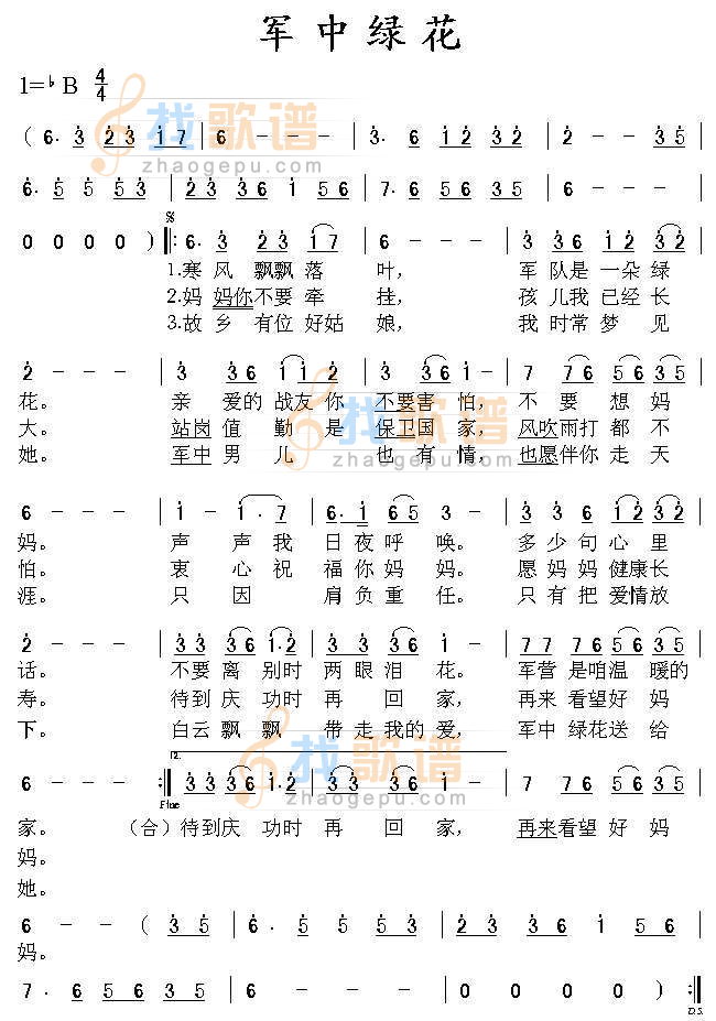 军中绿花