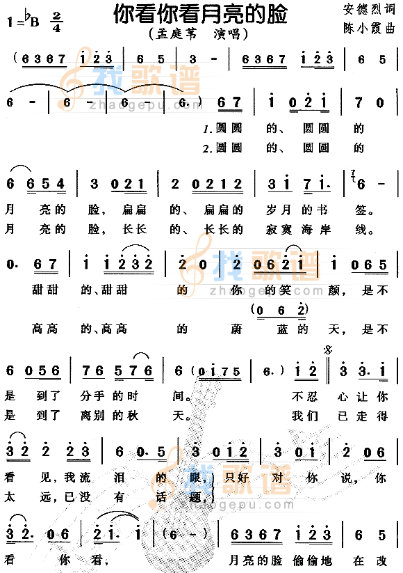 你看你看月亮的脸