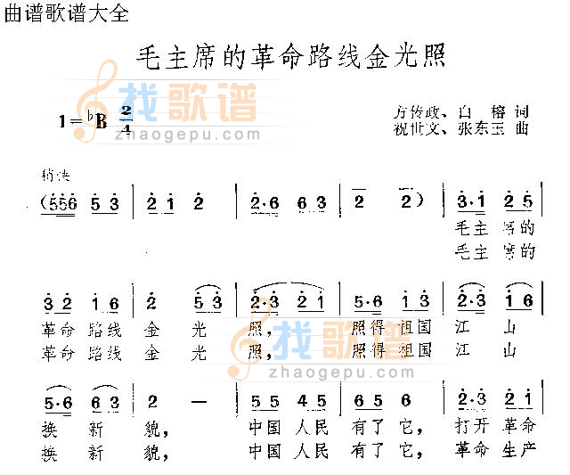 毛主席的革命路线金光照