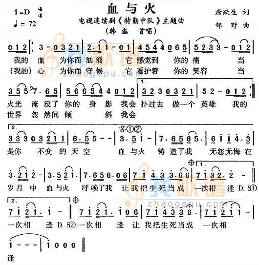 血与火（特勤中队主题曲）