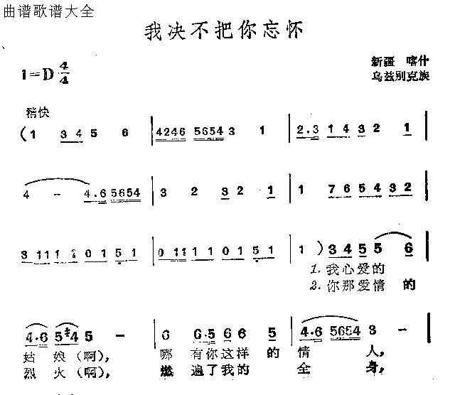 我绝不把你忘怀
