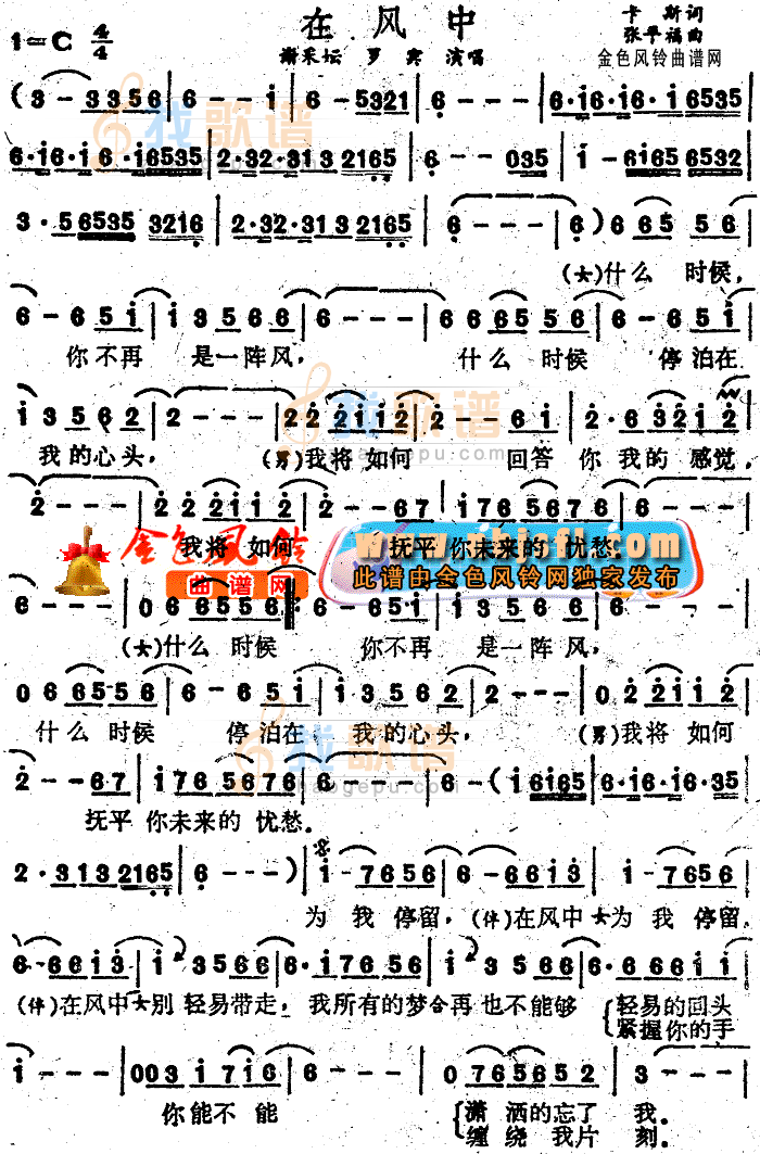 在风中