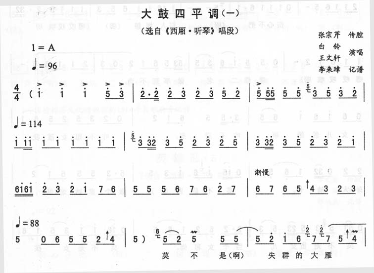 大鼓四平调(一)_<西厢·听琴>二人转