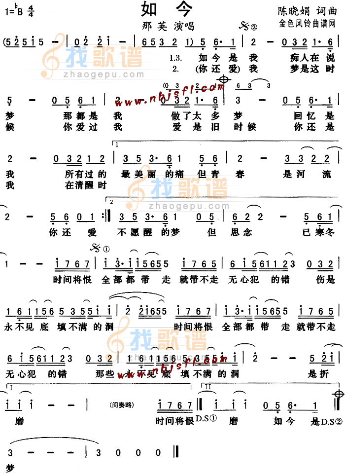 如今