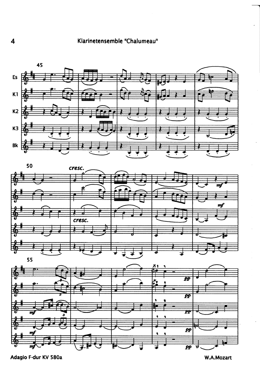 adagio f dur kv 580