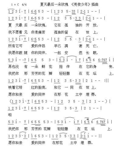 夏天最后一朵玫瑰