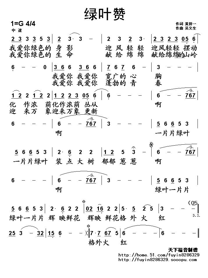 绿叶赞