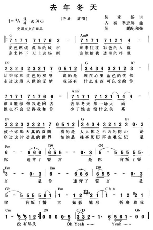 去年冬天