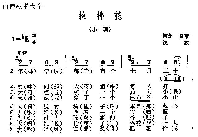 捡棉花