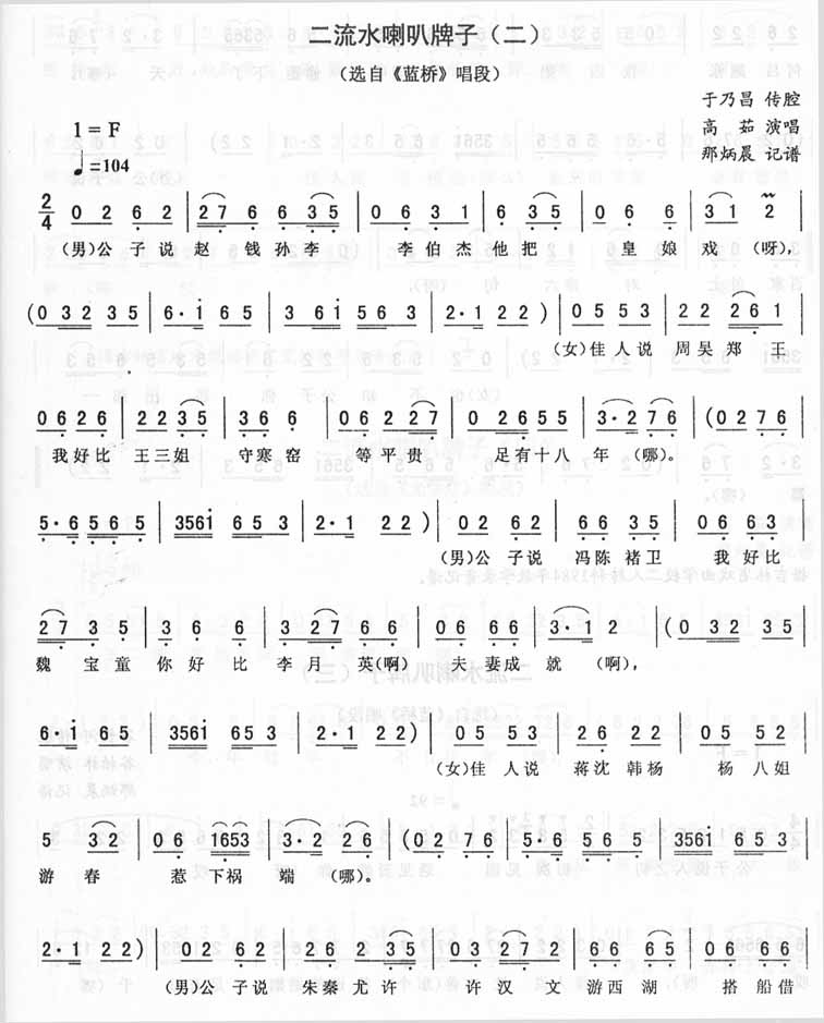 二流水喇叭牌子(二)_<蓝桥>二人转