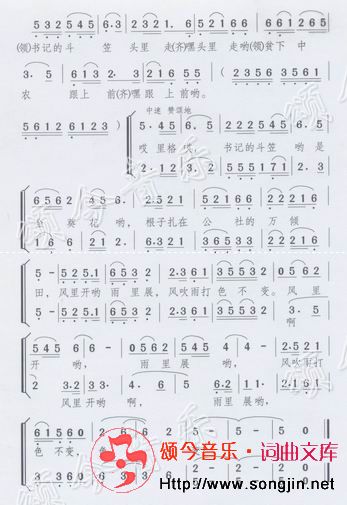 书记的斗笠金葵花（女声小组唱）