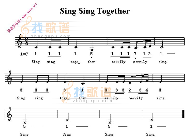 Sing sing together