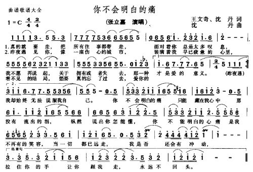 你不会明白的痛