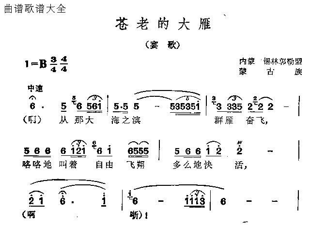 苍老的大雁
