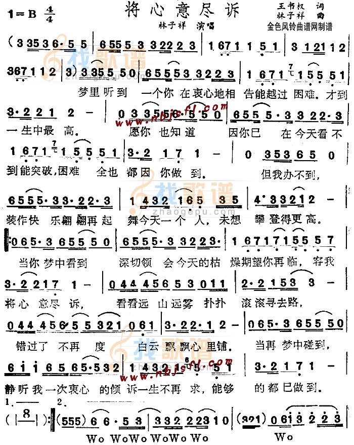 将心意尽诉(粤语)