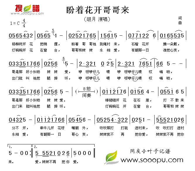 盼着花开哥哥来