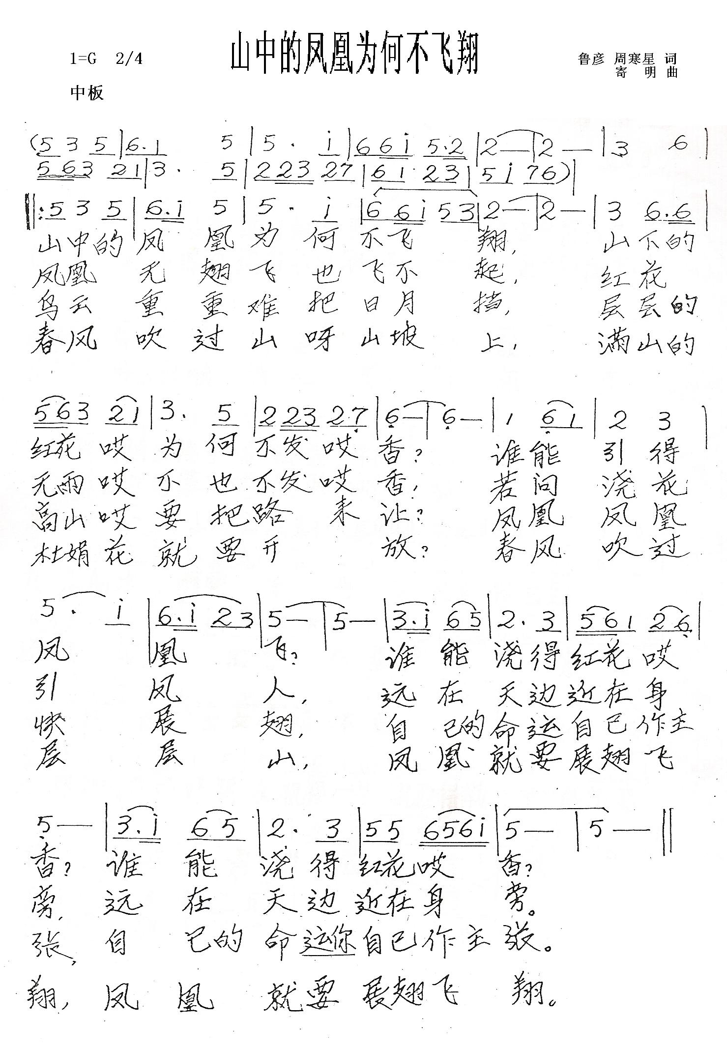 山中的凤凰为何不飞翔