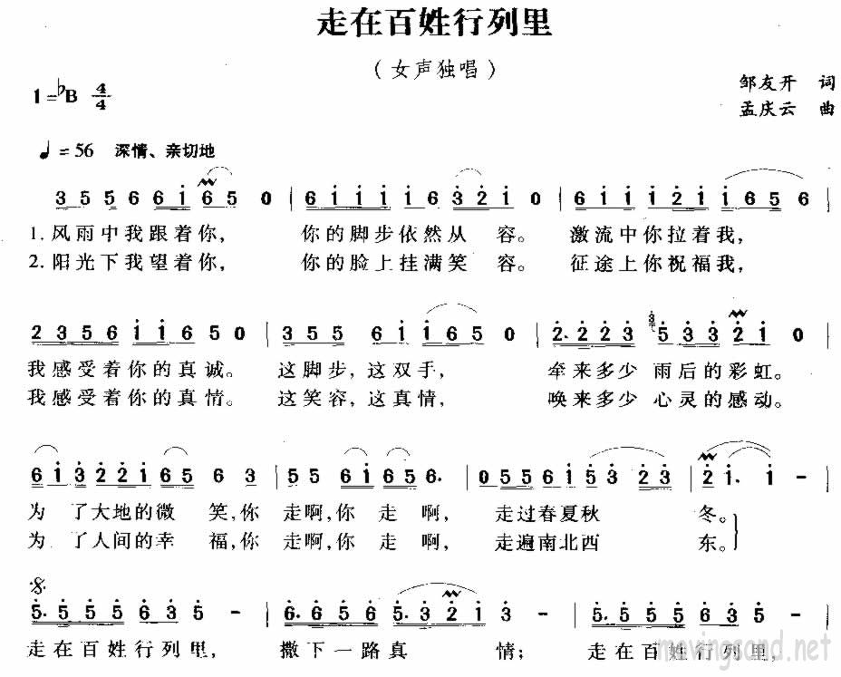 走在百姓行列里