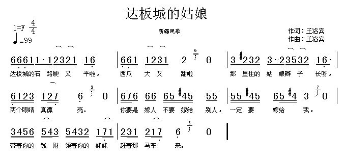 达板城的姑娘(高清晰)