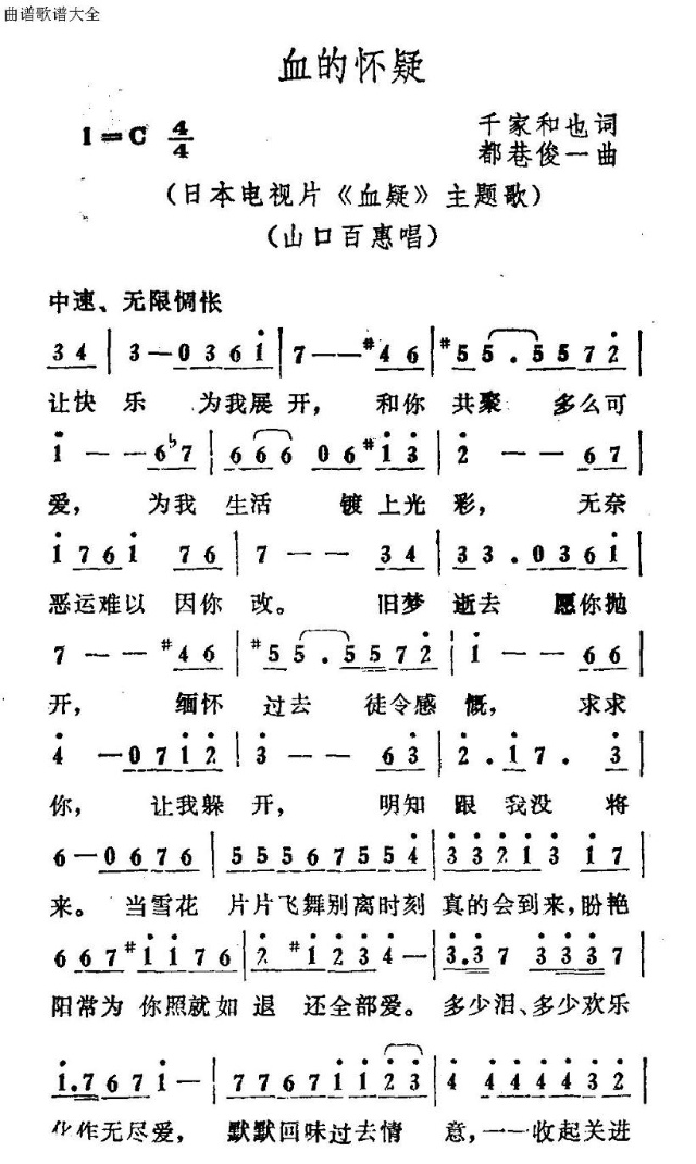 血的怀疑