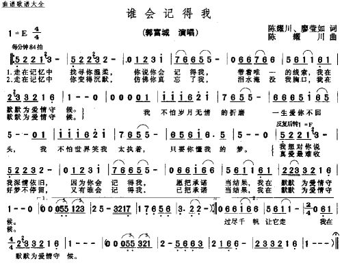 谁会记得我